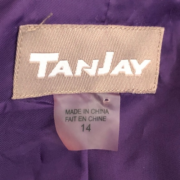 Womens Purple Faux Suede Jacket. Size 14. TanJay. Like NEW - Picture 6 of 9